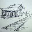 Bahnhof-Geras-Kottaun-Zeichnung