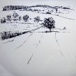 Landschaft-Geras-Zeichnung